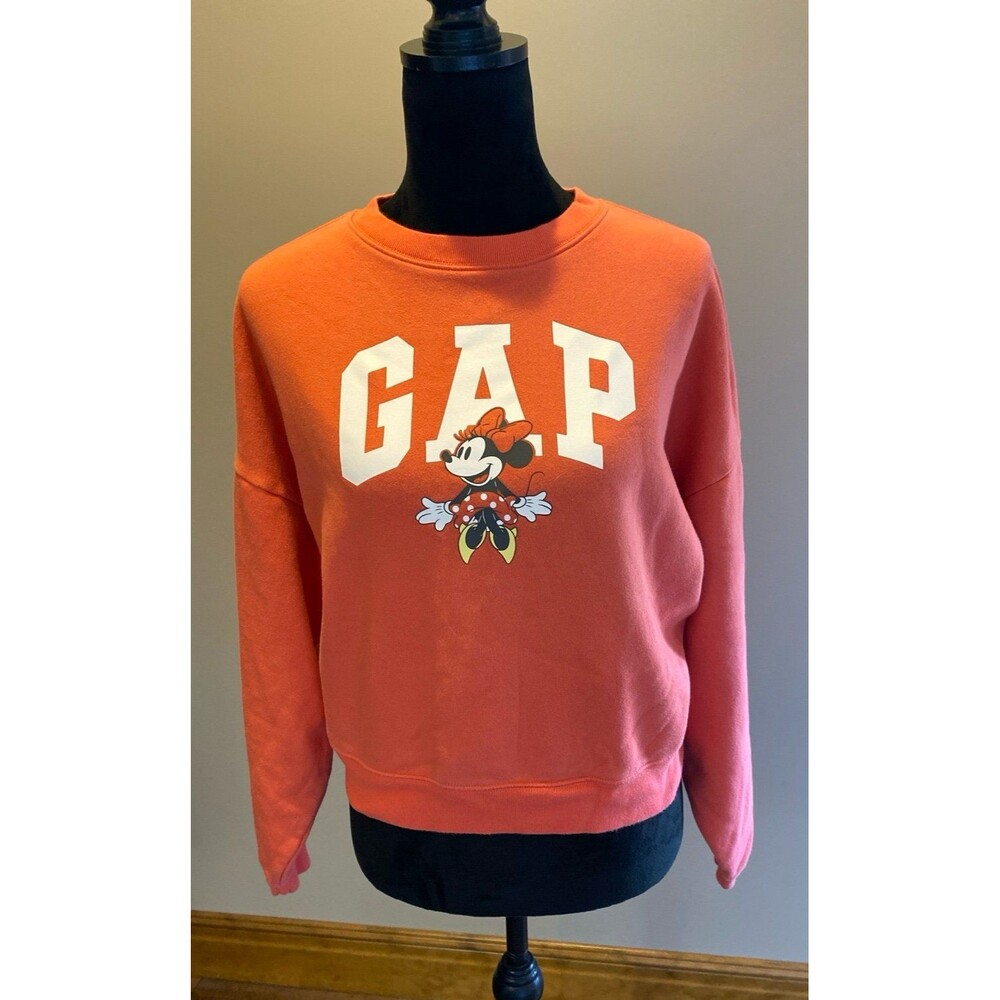 Gap Disney Minnie Mouse Cropped Sweatshirt Sz Small Crewneck Graphic Pullover‎